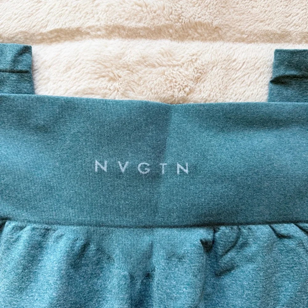 NVGTN Teal Contour Seamless Leggings Size Large - Picture 4 of 5